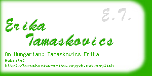 erika tamaskovics business card